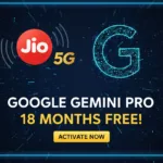jio 5g google gemini pro 18 mahine free
