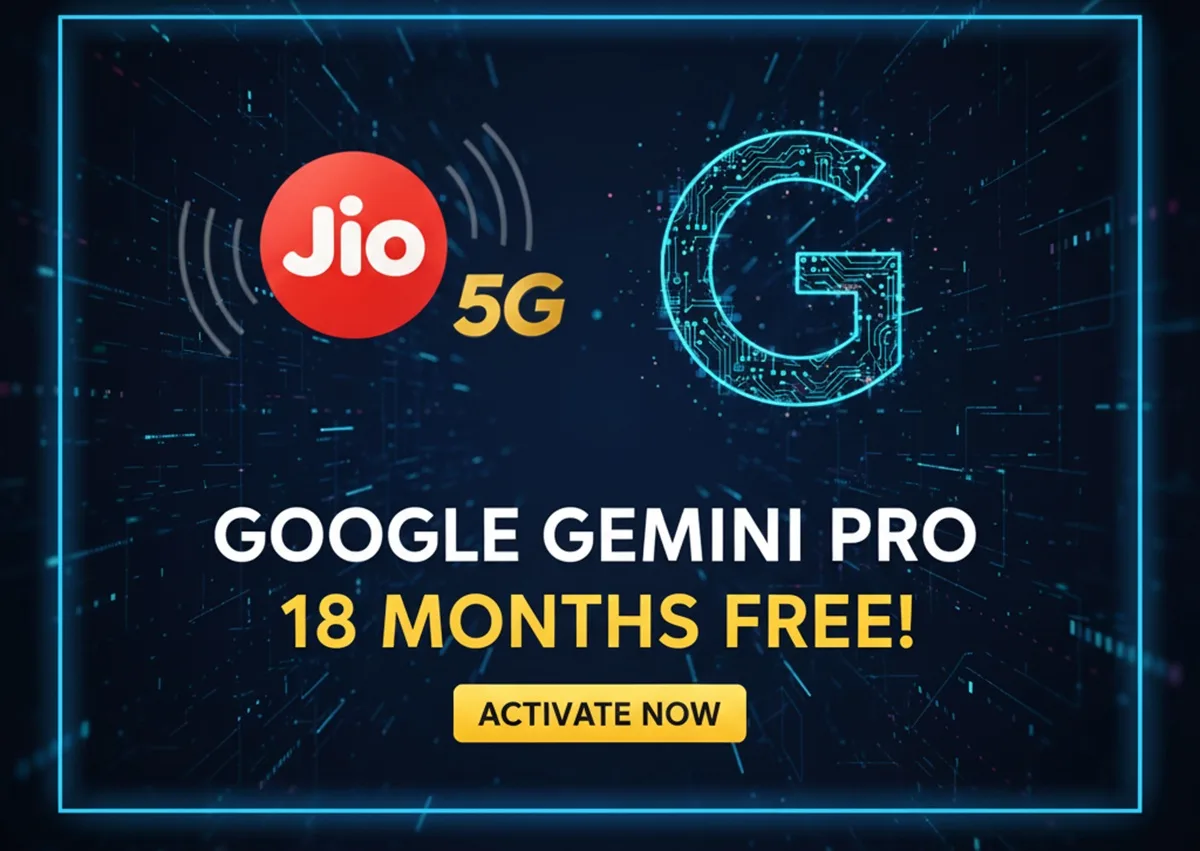 jio 5g google gemini pro 18 mahine free