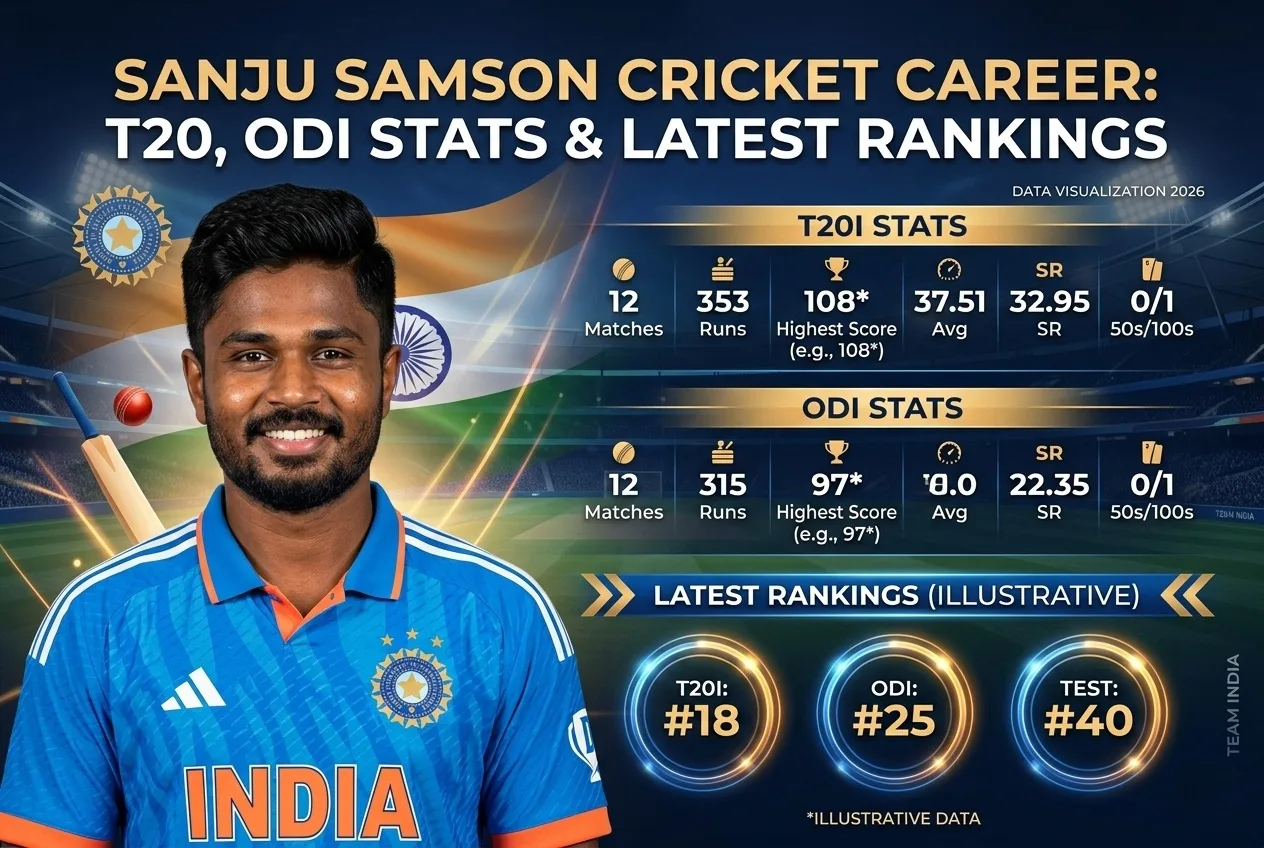sanju samson cricket career t20 odi stats icc ranking