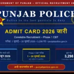 punjab police admit card 2026 download